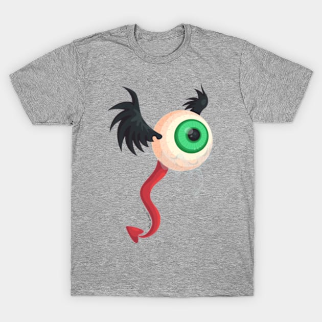 Crying Flying Eyeball T-Shirt by JadedOddity